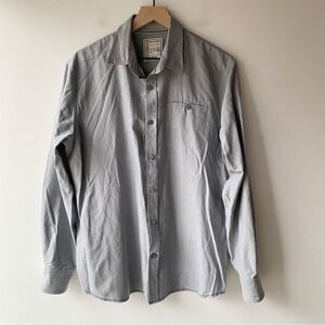 alexander julian gray long sleeve button up oxford shirt